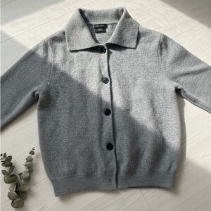 Massimo Dutti Wool Gray Cardigan